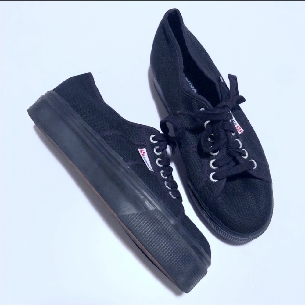 Superga black sneakers